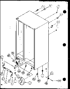 Drain And Rollers Diagram and Parts List for 2599CIWL-P1121501WL  Amana Refrigerator