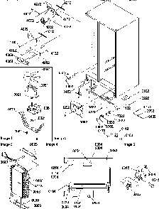 Drain System, Rollers, And Evaporator Assy Diagram and Parts List for SQD25VW-P1190430WW  Amana Refrigerator