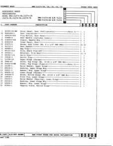Fresh Food Door Page 2 Diagram and Parts List for 21674B  Admiral Refrigerator
