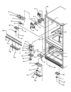Control Switches/lights Diagram and Parts List for BX22A2-P1161606W  Amana Refrigerator