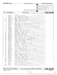 Freezer Compartment Page 2 Diagram and Parts List for 22902-OA  Admiral Refrigerator