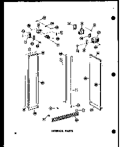 Interior Parts Diagram and Parts List for SD19W-C-P60340-23WC  Amana Refrigerator