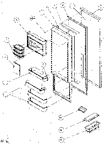 Refrigerator Door Diagram and Parts List for SX120J-P7870122W  Amana Refrigerator