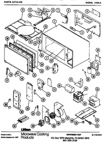 Page 3 Diagram and Parts List for 1435A  Maytag Microwave