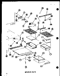 Interior Parts Diagram and Parts List for BC20WC-P6023510WC  Amana Refrigerator
