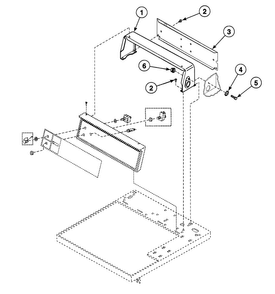 Control Hood Diagram and Parts List for SDG109WF99L6  Speed Queen Dryer