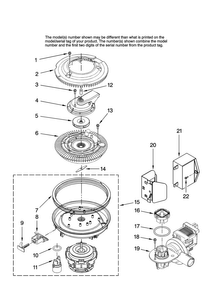 Pump And Motor Parts Diagram and Parts List for MDB8951BWB41  Maytag Dishwasher