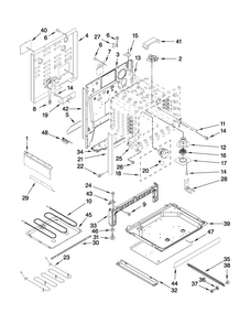 Chassis Parts Diagram and Parts List for MES5775BAF19  Maytag Range