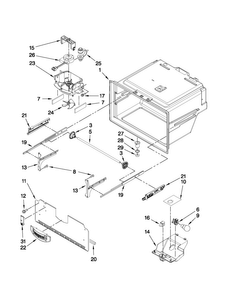 Freezer Liner Parts Diagram and Parts List for MFI2665XEB2  Maytag Refrigerator