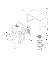 Oven Cavity Parts Diagram and Parts List for AMC7159TAB1  Amana Microwave
