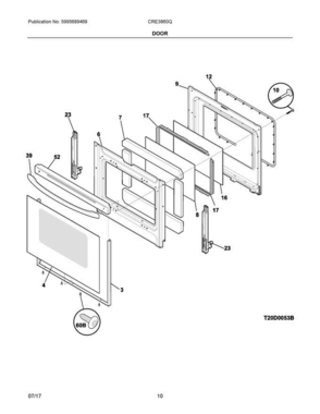 Part Location Diagram of 5304529952 Frigidaire BOARD ASSEMBLY