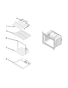 Internal Oven Parts Diagram and Parts List for MEW7527AW01  Maytag Wall Oven