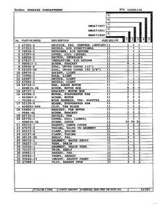 Freezer Compartment Page 2 Diagram and Parts List for 671840  Admiral Refrigerator