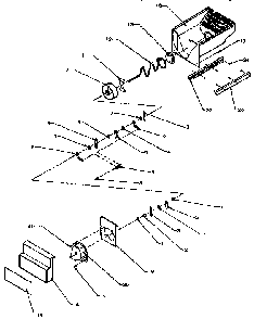 Ice Bucket/auger Diagram and Parts List for SXD25N-P1162419W  Amana Refrigerator