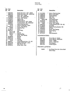 Vacuum Page 4 Diagram and Parts List for U3345-900  Hoover Upright Vacuum