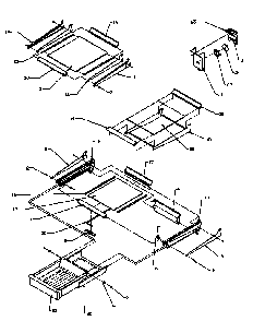 Cabinet Shelving Diagram and Parts List for TS18R2G-P1181803WG  Amana Refrigerator