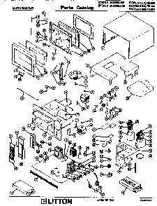 Replacement Parts Diagram and Parts List for UK80 55A00 Amana Microwave