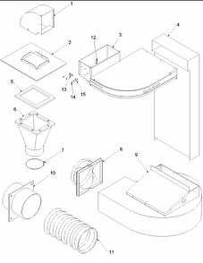 Vent (acl200 Grill For All Agsd's) Diagram and Parts List for ACL200-P1133392N  Amana Range