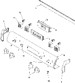 Control Panel Diagram and Parts List for ARTSC8650E-P1130660NE  Amana Range
