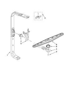 Upper Wash And Rinse Parts Diagram and Parts List for MDB8859AWB2  Maytag Dishwasher