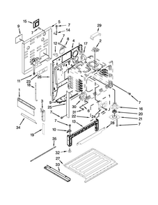 Chassis Parts Diagram and Parts List for JES9800CAB01  Jenn-Air Range