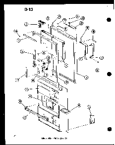 Lower Door Parts Diagram and Parts List for TM14D-P73953-23W  Amana Refrigerator