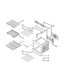 Internal Oven Parts Diagram and Parts List for JMW2427WS01  Jenn-Air Microwave