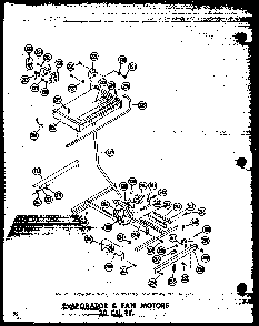 Evaporator & Fan Motors 20 Cu. Ft. Diagram and Parts List for T16N-P60236-48W  Amana Refrigerator