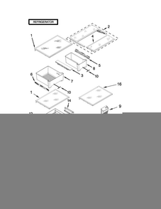 Shelf Parts Diagram and Parts List for MFB2055DRE01  Maytag Refrigerator