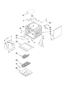 30" Oven Parts Diagram and Parts List for JGRP548WP01  Jenn-Air Range