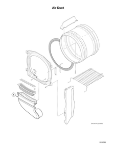 Part Location Diagram of D518433 Maytag Air duct assembly