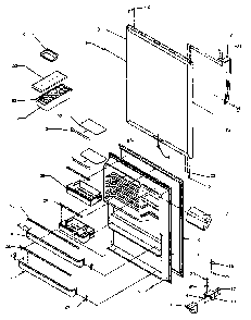 Refrigerator Door Diagram and Parts List for TK21R3L-P1189001WL  Amana Refrigerator