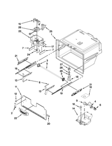 Freezer Liner Parts Diagram and Parts List for 5MFX257AA000  Maytag Refrigerator