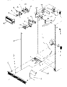 Controls And Cabinet Diagram and Parts List for GSDE3201SW-P1190901WW  Amana Refrigerator