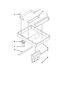 Burner Box Assembly Diagram and Parts List for JED3536WS03  Jenn-Air Cooktop