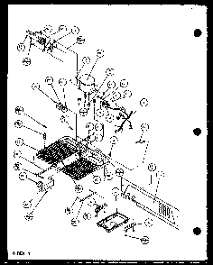 Compressor Compartment Diagram and Parts List for BZ22QL-P1153001WL  Amana Refrigerator