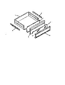 Storage Drawer Parts Diagram and Parts List for ARS636E-P1130623NE  Amana Range