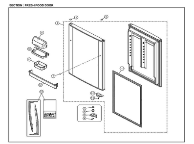 Part Location Diagram of PFRTK2100B Maytag AssemblyR Dr Ttl
