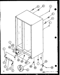 Drain And Rollers Diagram and Parts List for SBD20K-P1117701W  Amana Refrigerator