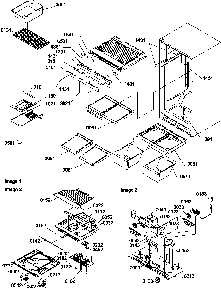 Interior Cabinet And Drain Block Assembly Diagram and Parts List for TGI21VW-P1310901WW  Amana Refrigerator