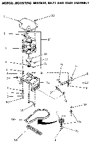 Motor And Idler Asem Diagram and Parts List for NA4821W33731  Speed Queen Washer