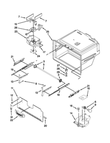 Freezer Liner Parts Diagram and Parts List for JFI2089AEP12  Jenn-Air Refrigerator