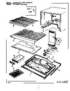 Freezer Compartment Diagram and Parts List for CNT19V8H BC54A Crosley Refrigerator