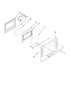 Lower Door Parts Diagram and Parts List for MGT8885XB00  Maytag Range