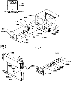 Evaporator And Fan Motor Assemblies Diagram and Parts List for TX21VL-P1301804WL  Amana Refrigerator