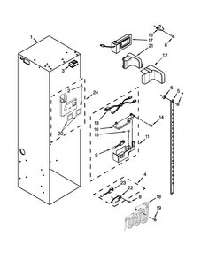 Refrigerator Liner Parts Diagram and Parts List for JS48SEDUDW20  Jenn-Air Refrigerator