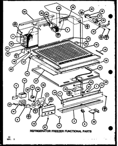 Refrigerator Freezer Functional Parts 3 Diagram and Parts List for IC3K-P7621309W-TM  Amana Refrigerator