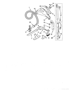 Hose And Attachments Diagram and Parts List for 11620712009  Kenmore Canister Vacuum