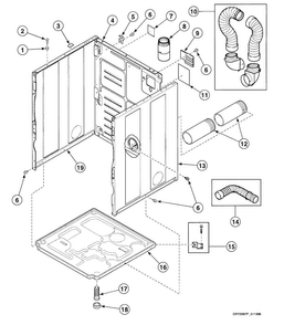 Cabinet Assy Diagram and Parts List for SSGT09WF  Speed Queen Dryer