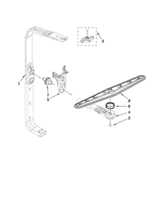 Upper Wash And Rinse Parts Diagram and Parts List for MDB7709AWS1  Maytag Dishwasher